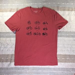 Banana Republic Red Bicycles T-Shirt Men's Size Small